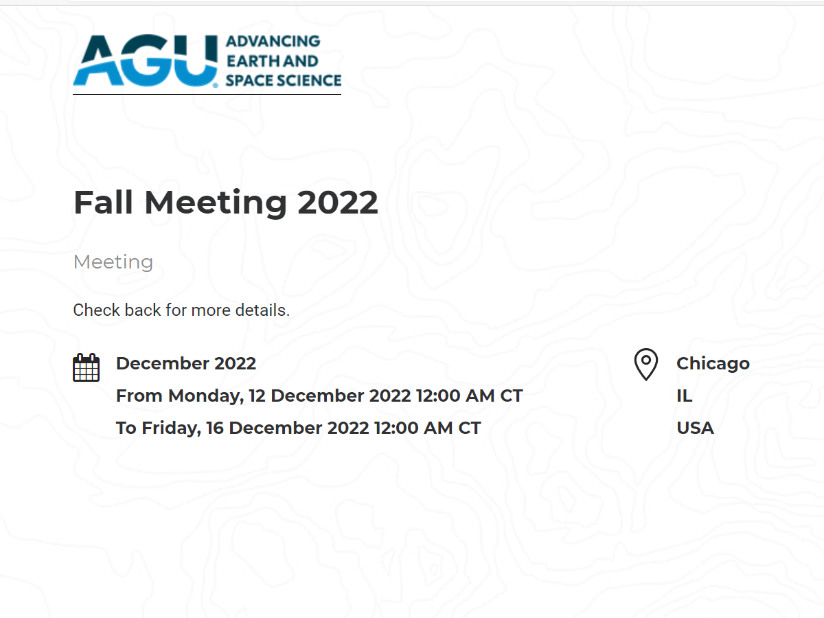 American Geophysical Union Fall Meeting