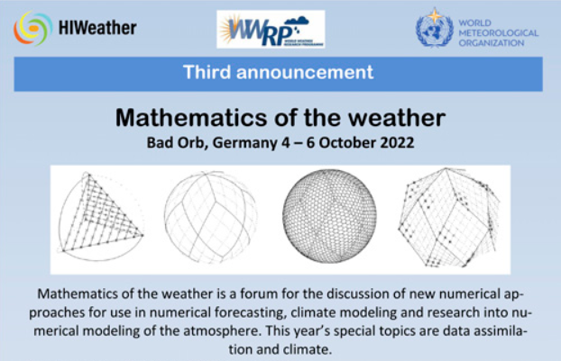 Mathematics of the weather (Oct. 2022)